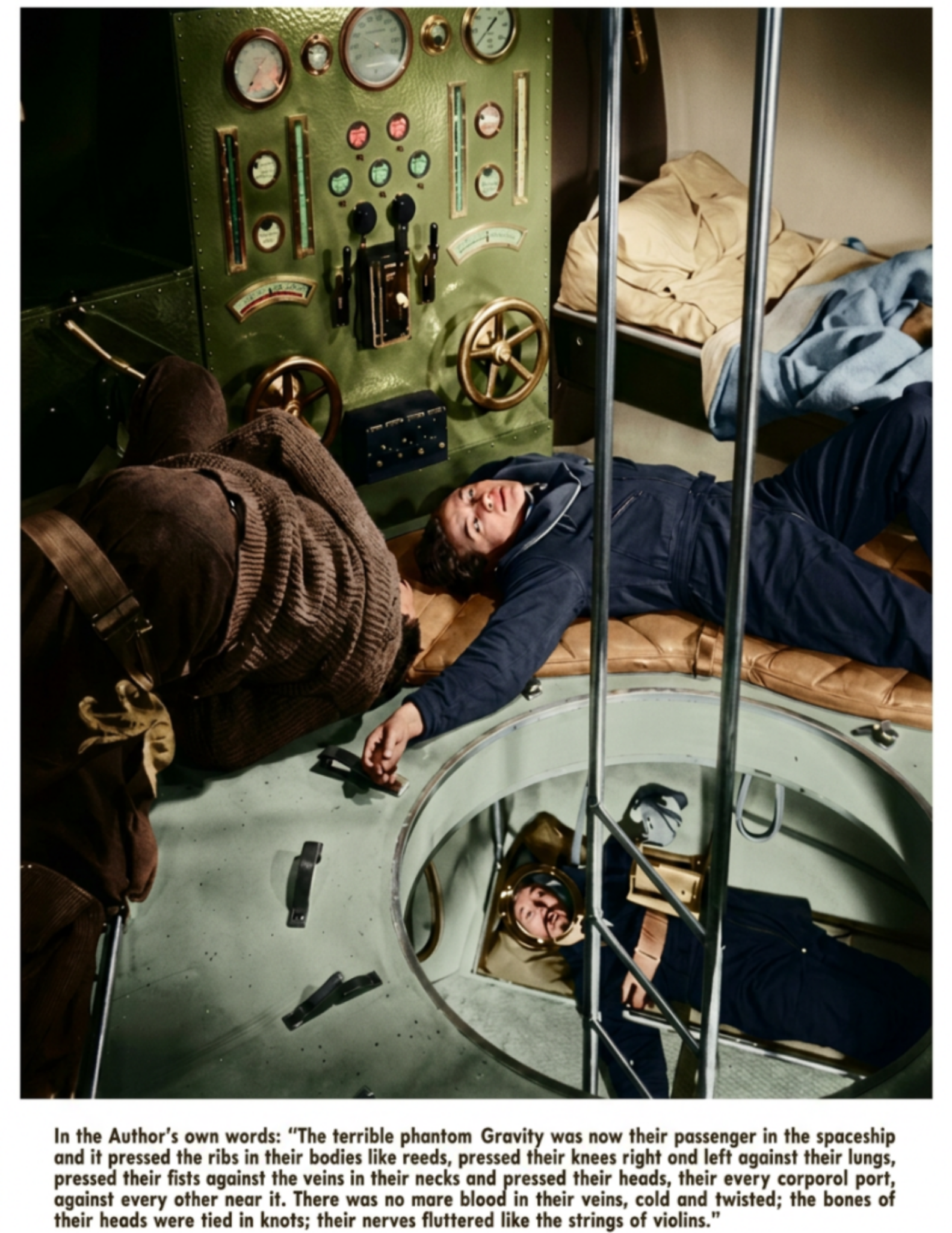 Spacemen magazine scan showing a science fiction spaceship scene