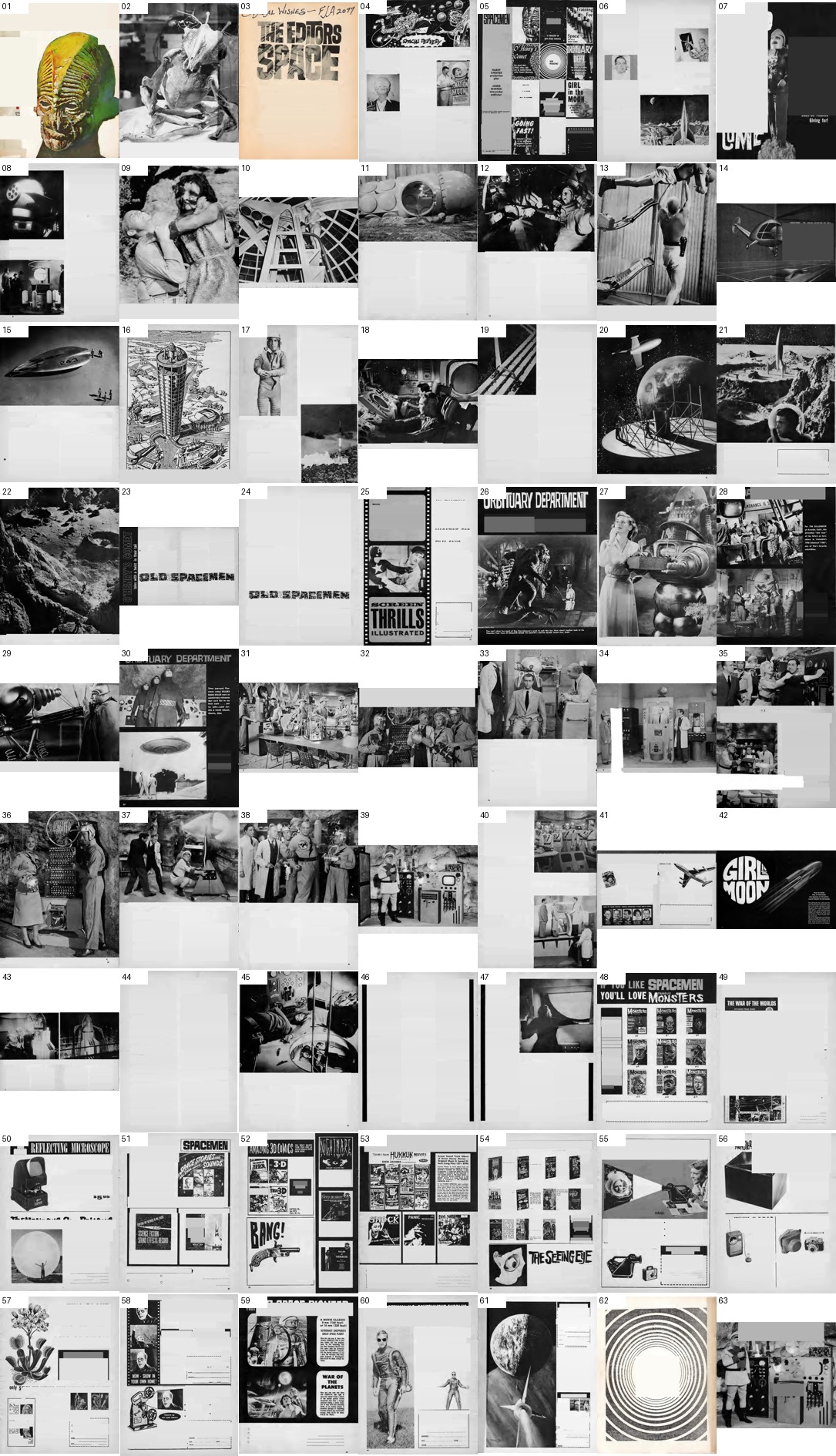 Spacemen clean plates contact sheet