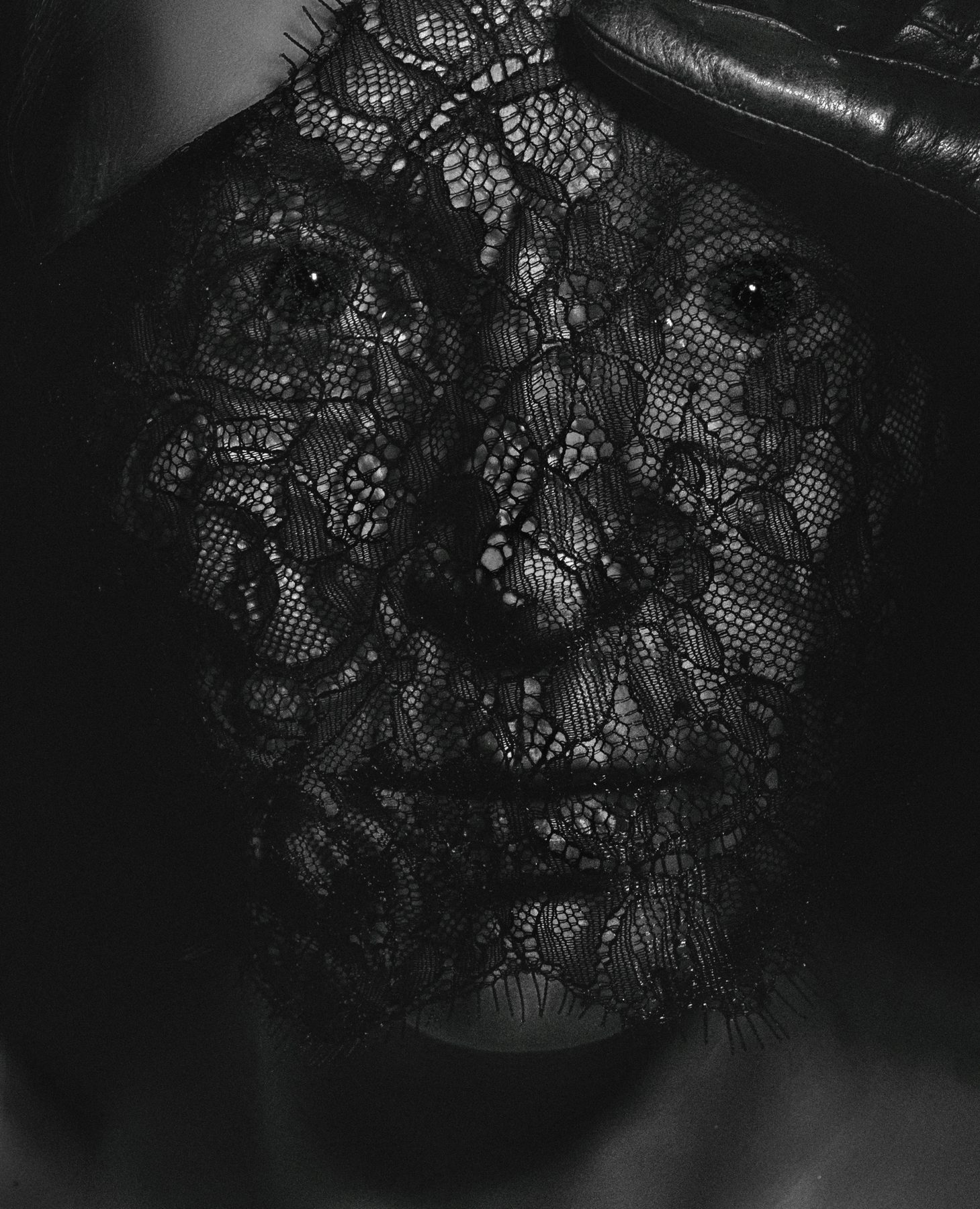 Eye behind lace