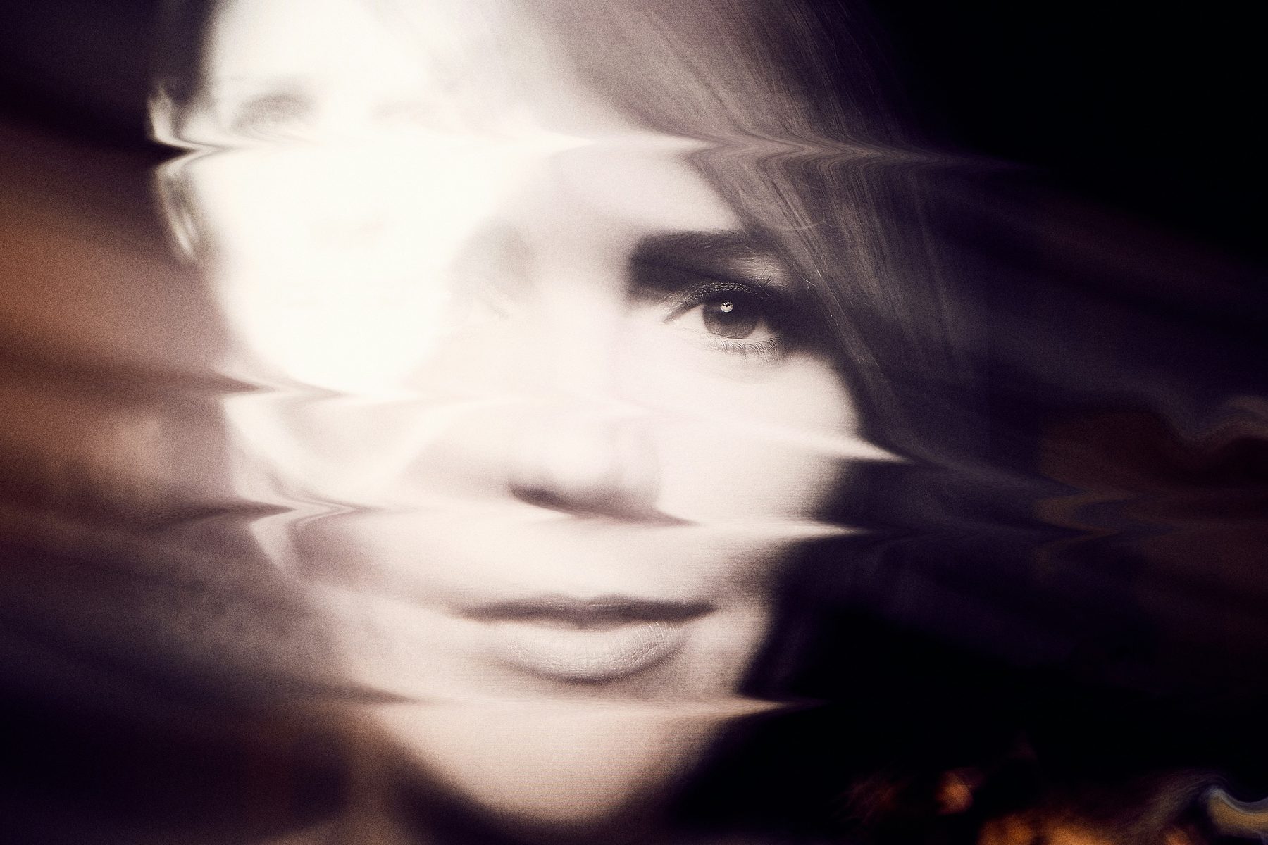 Motion-blurred face